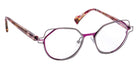 J.F. Rey® JF2896 Cat-Eye Eyeglasses - Ruthenium Shiny/Plum