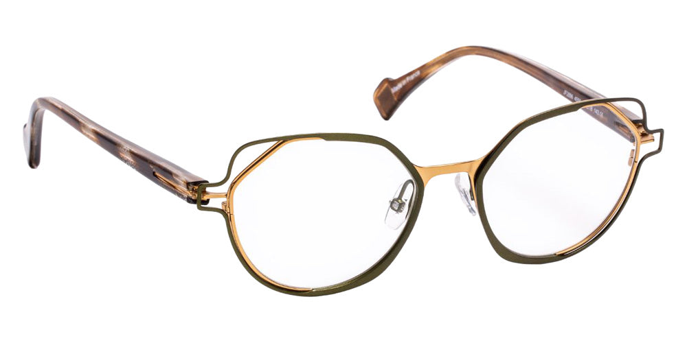J.F. Rey® JF2896 Cat-Eye Eyeglasses - Khaki/Satin Gold