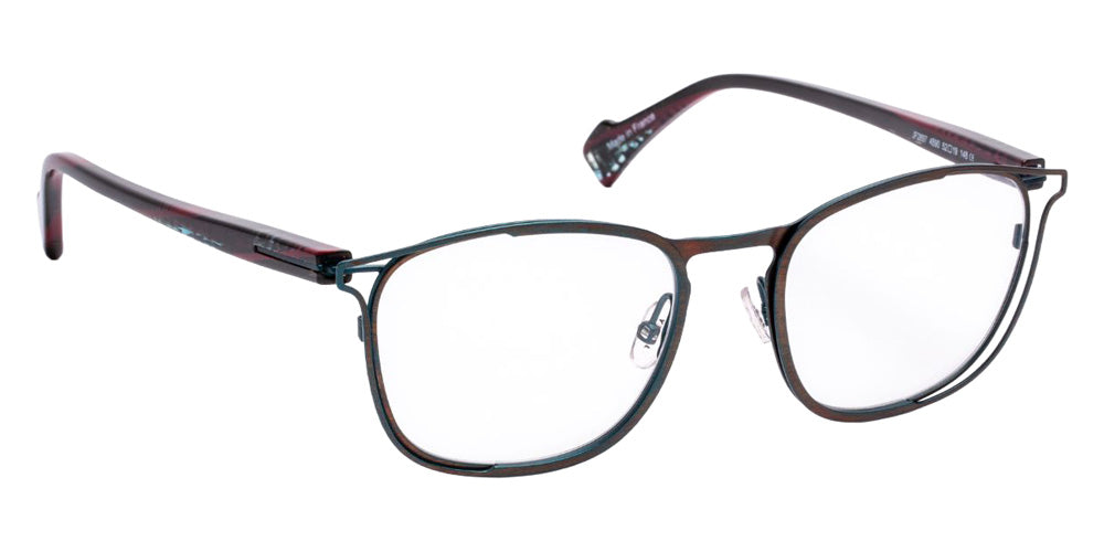 J.F. Rey® JF2897 Square Eyeglasses - Brown Velvet Burnout Blue
