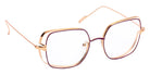 J.F. Rey® JF2915 Oversized Eyeglasses - Plum/Rose Gold Shiny
