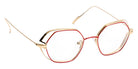 J.F. Rey® JF2923 Geometric Eyeglasses - Cherry/Gold Soft