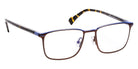 J.F. Rey® JF2927 Rectangle Eyeglasses - Brown/Blue