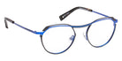 J.F. Rey® JF2955 Round Eyeglasses - Black/Blue