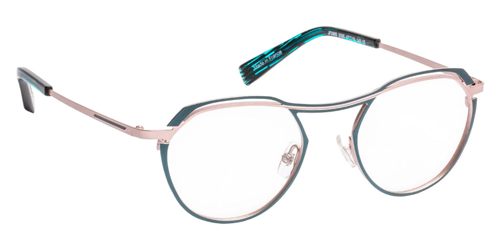 J.F. Rey® JF2955 Round Eyeglasses - Teal Blue/Rose Gold