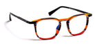 J.F. Rey® JF2970 JFR JF2970 6500 50 - 6500 STRIPES ORANGE/SATIN BLACK Eyeglasses