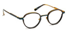 J.F. Rey® JF2980 JFR JF2980 0844 47 - 0844 BLACK WOOD/CARBON+METAL BLUE GREEN/YELLOW Eyeglasses