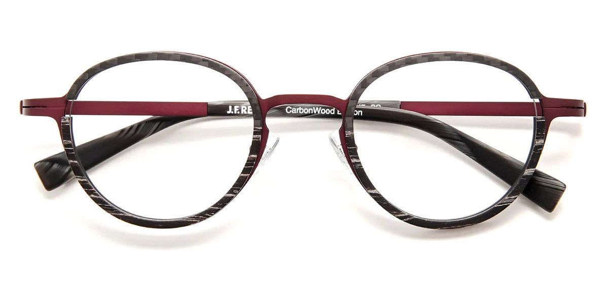 J.F. Rey® JF2980 JFR JF2980 3600 47 - 3600 CARBON/WOOD/BURGUNDY Eyeglasses