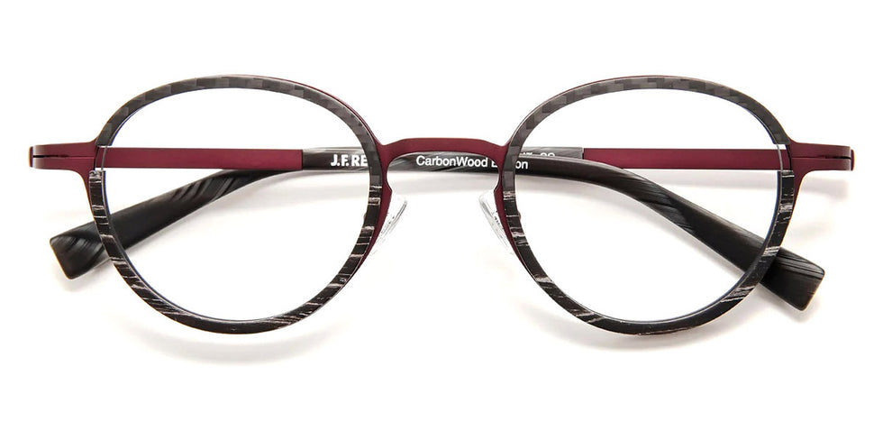J.F. Rey® JF2980 JFR JF2980 3600 47 - 3600 CARBON/WOOD/BURGUNDY Eyeglasses