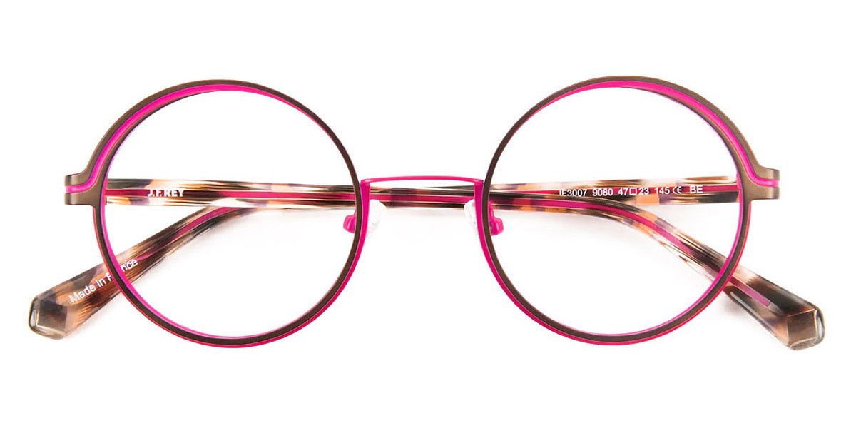 J.F. Rey® JF3007 JFR JF3007 9080 47 - 9080 Brown/Pink Eyeglasses