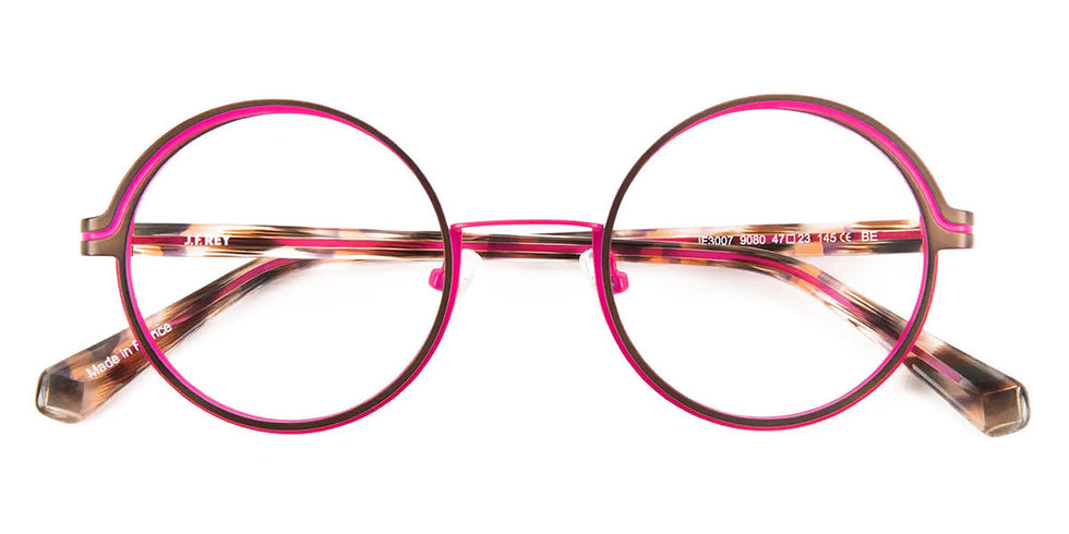 J.F. Rey® JF3007 JFR JF3007 9080 47 - 9080 Brown/Pink Eyeglasses