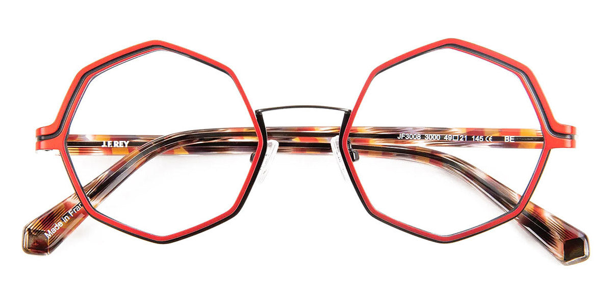 J.F. Rey® JF3008 JFR JF3008 3000 49 - 3000 Red/Black Eyeglasses