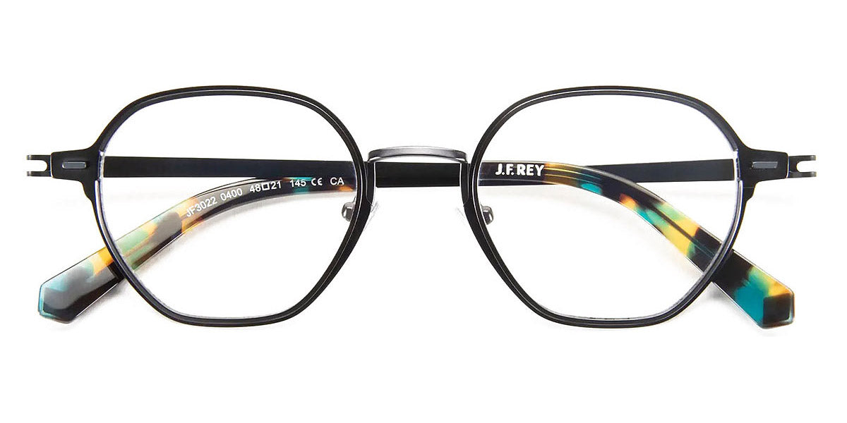 J.F. Rey® JF3022 JFR JF3022 0400 48 - 0400 Satin Black/Dark Gray Eyeglasses
