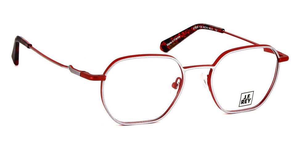J.F. Rey® JF3028 JFR JF3028 1130 49 - 1130 Ruthenium / Red Eyeglasses