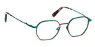 J.F. Rey® JF3028 JFR JF3028 b9840 49 - B9840 B 9840 Brown / Green Peacock Eyeglasses