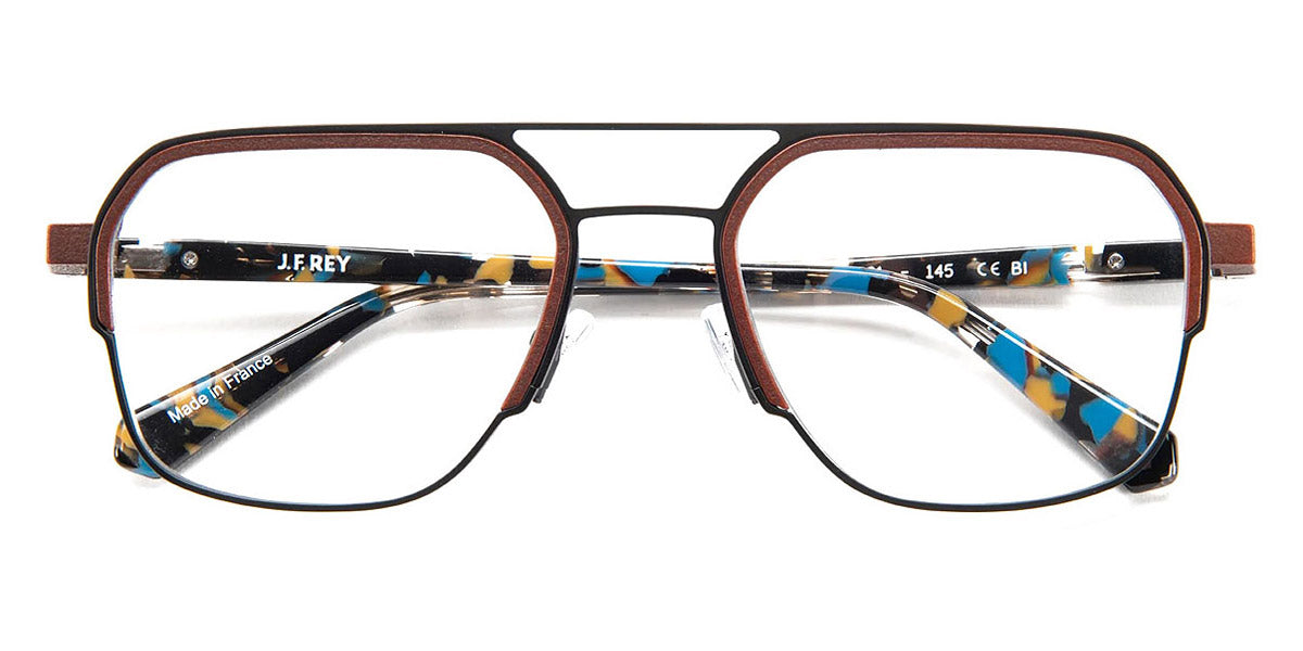J.F. Rey® JF3032 JFR JF3032 0097 55 - 0097 Black/Brown Eyeglasses