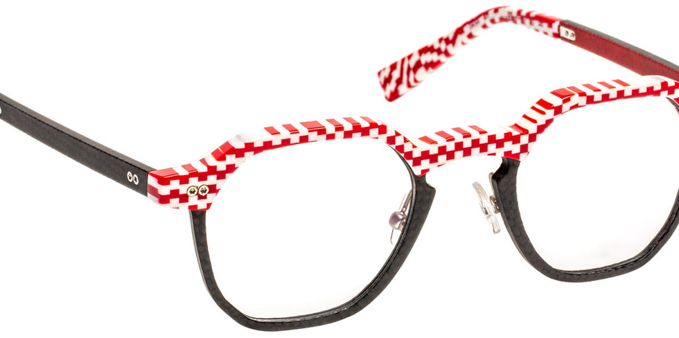 J.F. Rey® JF3034 JFR JF3034 3800 47 - 3800 Red/Carbon Eyeglasses