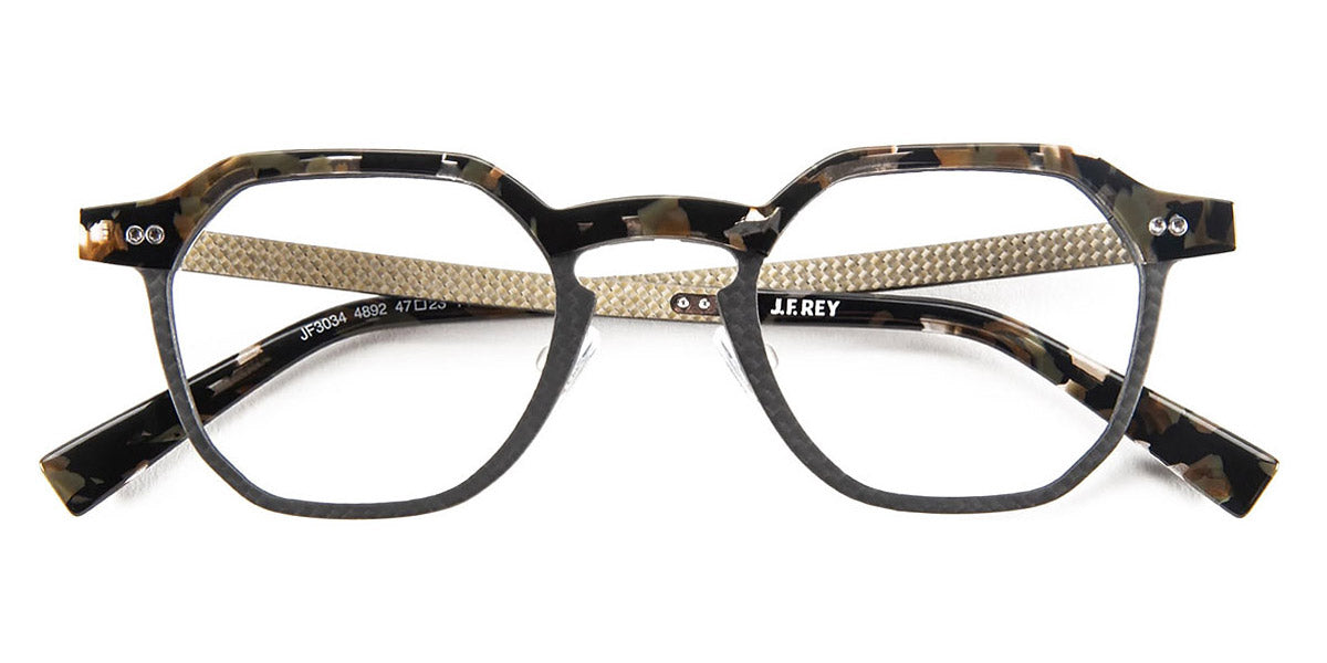 J.F. Rey® JF3034 JFR JF3034 4892 47 - 4892 Demi Khaki/Carbon Eyeglasses