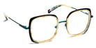 J.F. Rey® JF3047 JFR JF3047 0041 52 - 0041 White/Black/Blue Green Eyeglasses