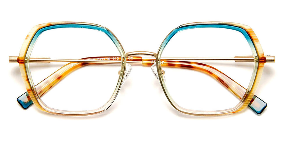 J.F. Rey® JF3049 JFR JF3049 5555 52 - 5555 Demi/Gradient Blue/Gold Eyeglasses