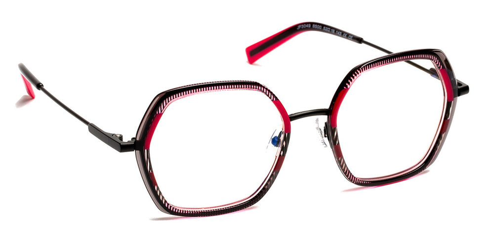 J.F. Rey® JF3049 JFR JF3049 8500 52 - 8500 Stripe Pink/Black Eyeglasses