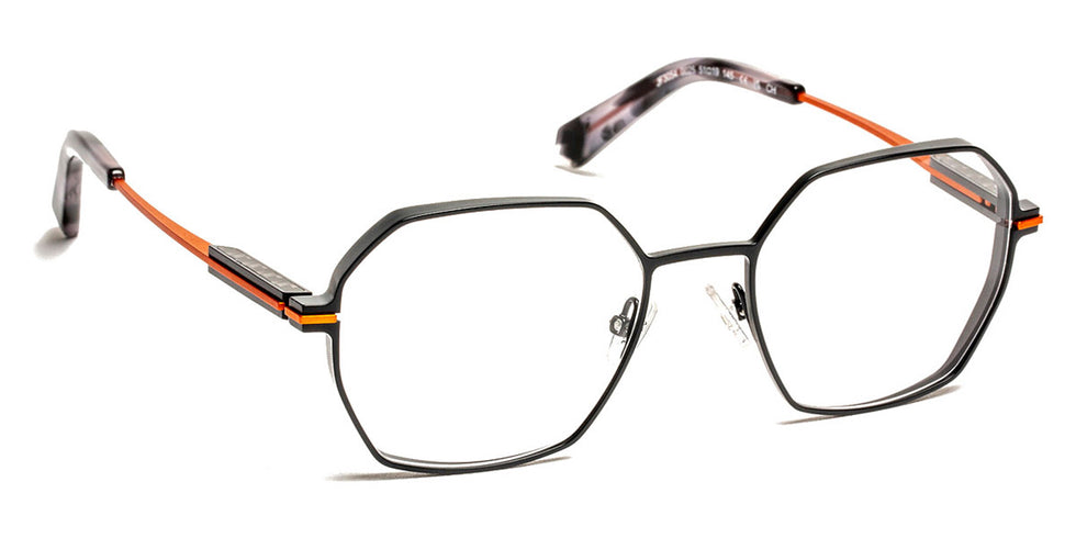 J.F. Rey® JF3054 JFR JF3054 0025 51 - 0025 Black/Orange Eyeglasses