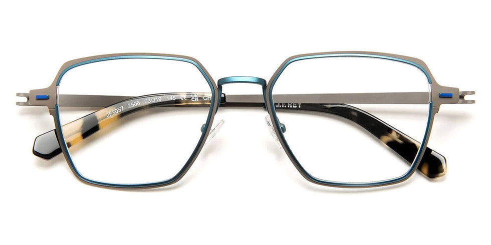 J.F. Rey® JF3057 JFR JF3057 2506 53 - 2506 Gun/Light Blue Eyeglasses