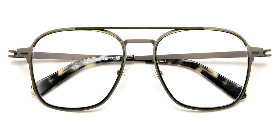 J.F. Rey® JF3058 JFR JF3058 0243 56 - 0243 Gun/Green Eyeglasses