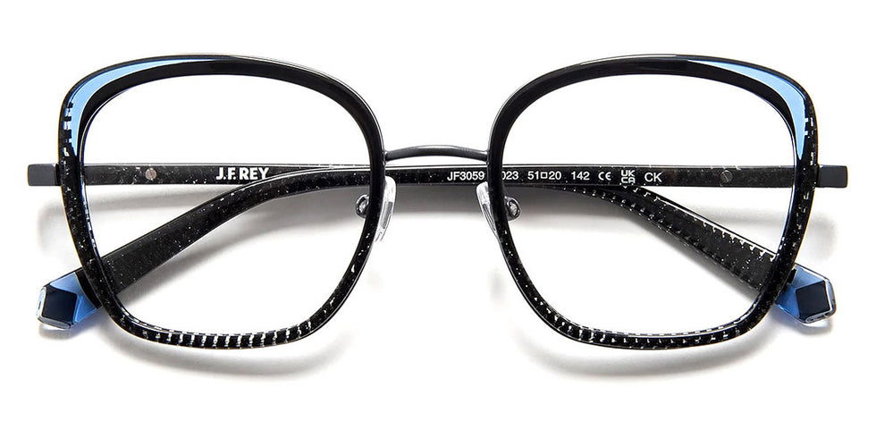 J.F. Rey® JF3059 JFR JF3059 0023 51 - 0023 Black/Blue Eyeglasses