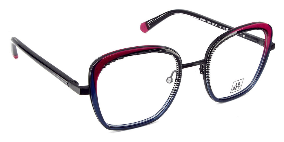 J.F. Rey® JF3059 JFR JF3059 0880 51 - 0880 Stripes Black/Blue/Pink Eyeglasses