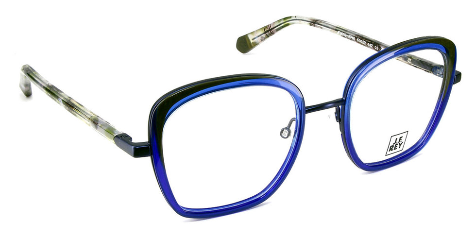 J.F. Rey® JF3059 JFR JF3059 2743 51 - 2743 Blue/Green Flower Eyeglasses