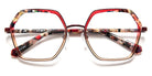 J.F. Rey® JF3060 JFR JF3060 3691 53 - 3691 Gradient Burgundy/Flower/Pink Eyeglasses