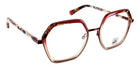 J.F. Rey® JF3060 JFR JF3060 3691 53 - 3691 Gradient Burgundy/Flower/Pink Eyeglasses