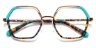 J.F. Rey® JF3060 JFR JF3060 9224 53 - 9224 Flower Blue/Brown Eyeglasses