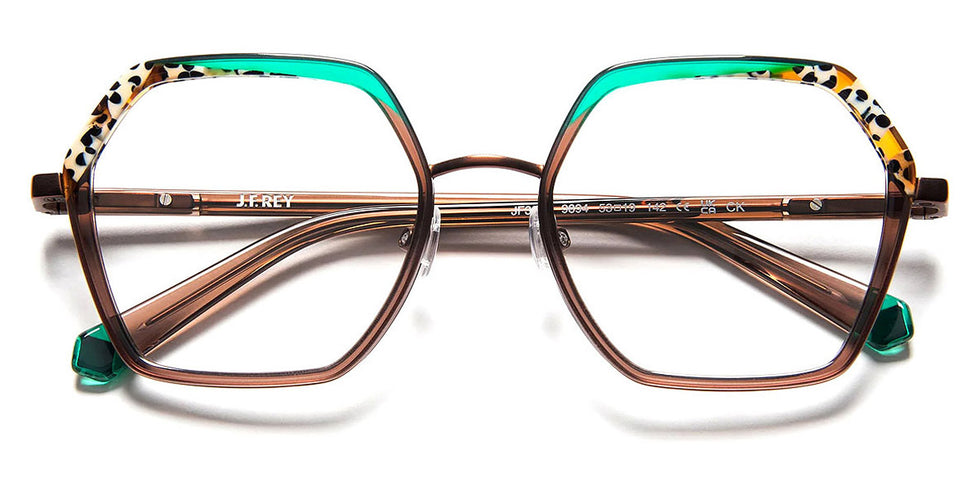 J.F. Rey® JF3060 JFR JF3060 9894 53 - 9894 Brown/Green/Panther Eyeglasses