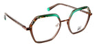 J.F. Rey® JF3060 JFR JF3060 9894 53 - 9894 Brown/Green/Panther Eyeglasses