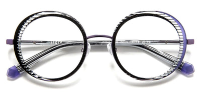 J.F. Rey® JF3061 JFR JF3061 0823 49 - 0823 Stripes Black/Purple Eyeglasses