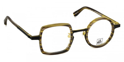 J.F. Rey® JF3062 JFR JF3062 0850 43 - 0850 Black/Yellow Striped Eyeglasses