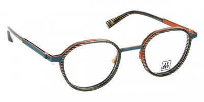 J.F. Rey® JF3066 JFR JF3066 9165 47 - 9165 - Stripes Brown/Blue/Orange Eyeglasses