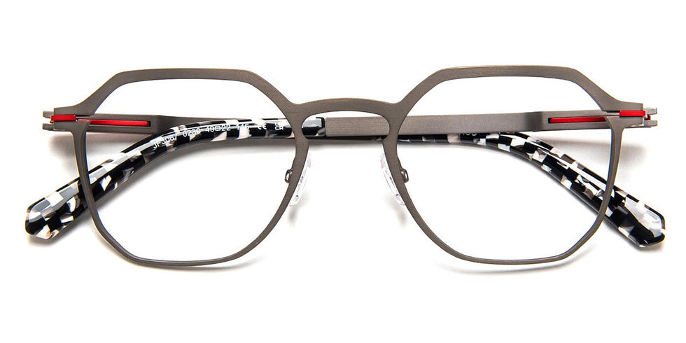 J.F. Rey® JF3067 JFR JF3067 0230 49 - 0230 Gun/Red Eyeglasses
