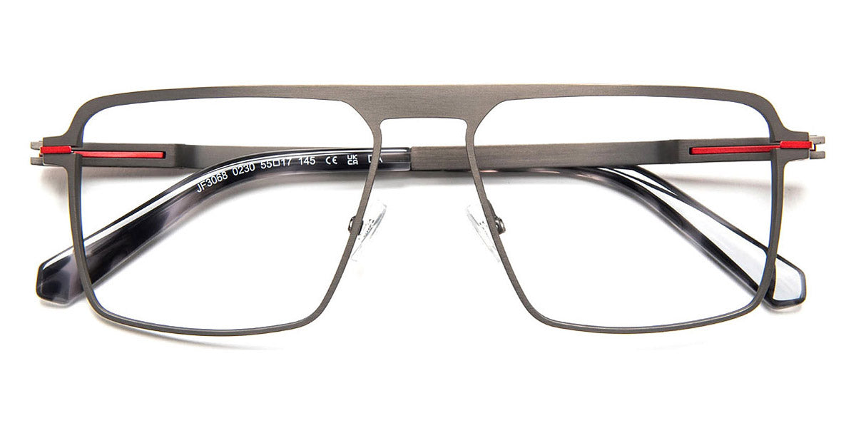 J.F. Rey® JF3068 JFR JF3068 0230 55 - 0230 Gun/Red Eyeglasses