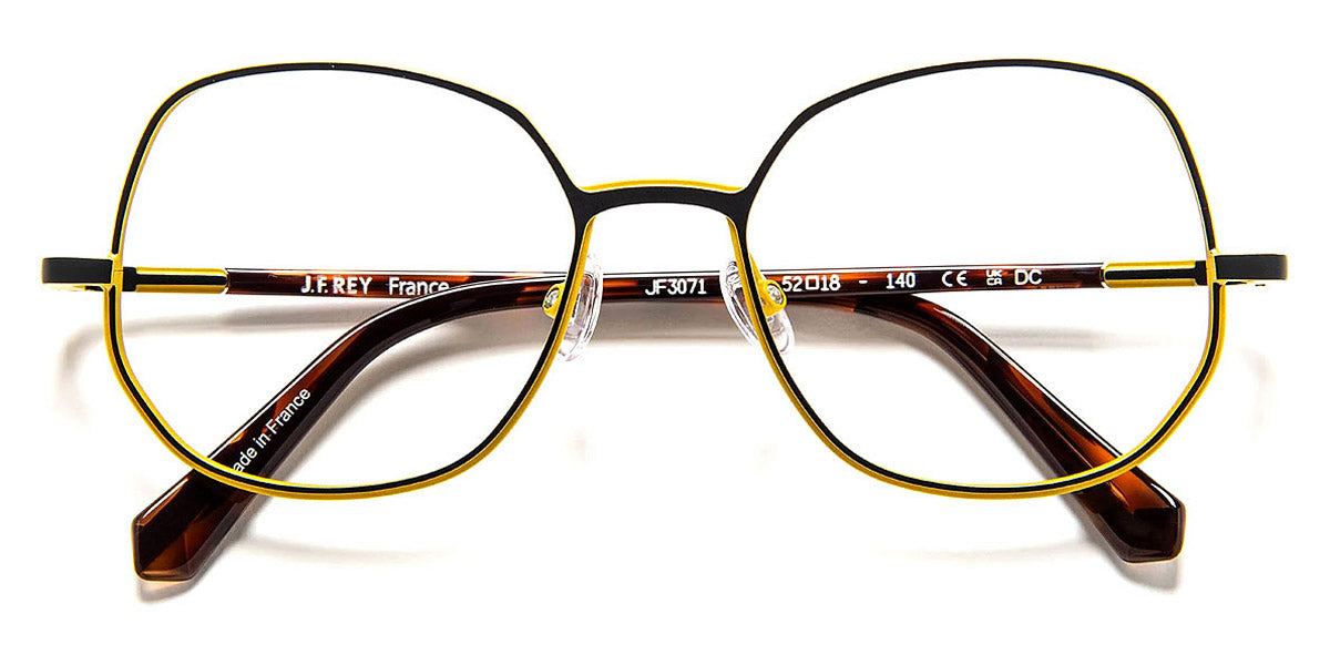 J.F. Rey® JF3071 JFR JF3071 0850 52 - 0850 Black/Yellow Eyeglasses