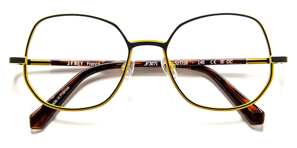 J.F. Rey® JF3071 JFR JF3071 0850 52 - 0850 Black/Yellow Eyeglasses