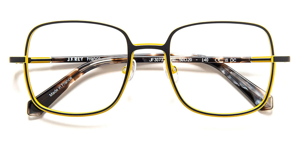 J.F. Rey® JF3073 JFR JF3073 0050 50 - 0050 Black/Yellow Eyeglasses