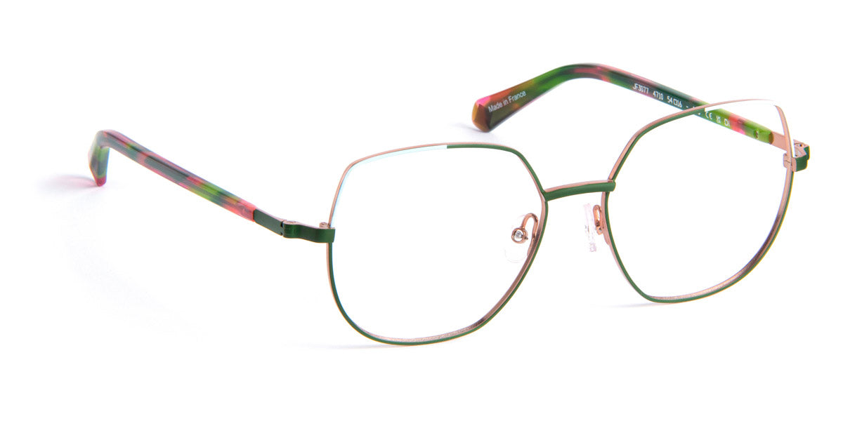 J.F. Rey® JF3077 JFR JF3077 4710 54 - 4710 Green Pine / White Eyeglasses