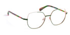 J.F. Rey® JF3077 JFR JF3077 4710 54 - 4710 Green Pine / White Eyeglasses