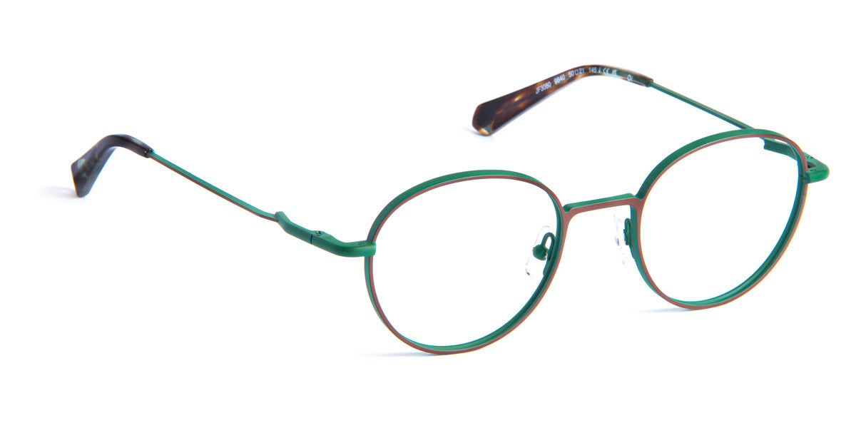 J.F. Rey® JF3080 JFR JF3080 9840 50 - 9840 Brown / Green Peacock Eyeglasses
