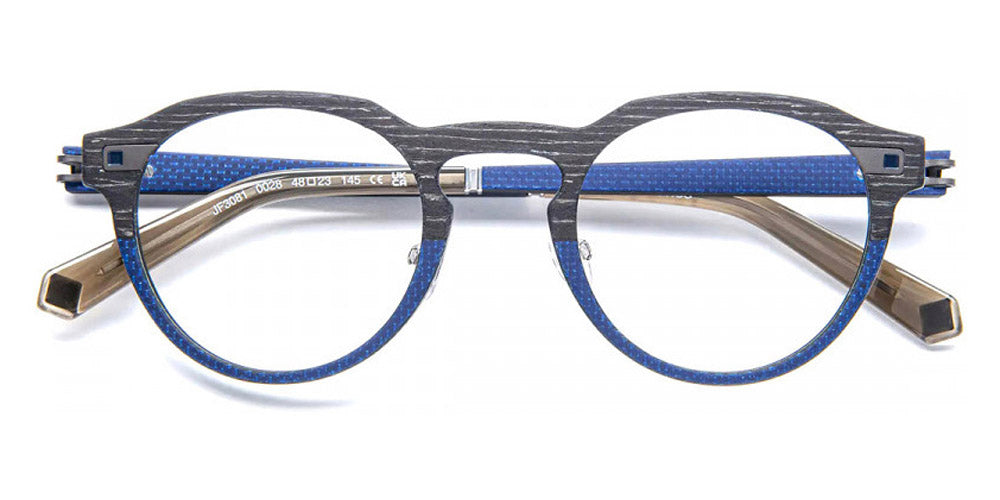 J.F. Rey® JF3081 JFR JF3081 0028 48 - 0028 Grey Wood/Fiber Glasses And Alu Blue Eyeglasses