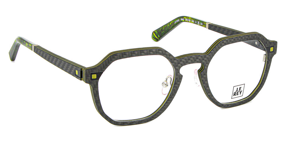 J.F. Rey® JF3082 JFR JF3082 0843 50 - 0843 Carbon/Alu Green Eyeglasses