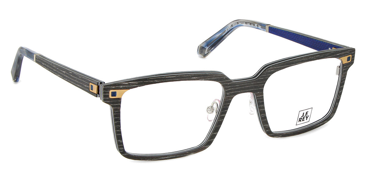 J.F. Rey® JF3083 JFR JF3083 0055 54 - 0055 Grey Wood/Fiber Glasses Blue/Alu Eyeglasses