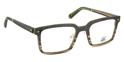 J.F. Rey® JF3083 JFR JF3083 9843 54 - 9843 Carbon/Wood/Alu Green Eyeglasses